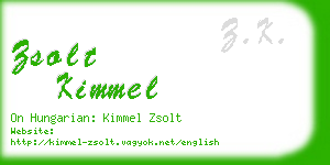 zsolt kimmel business card